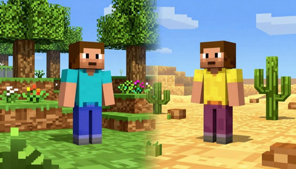 Minecraft graphics differences